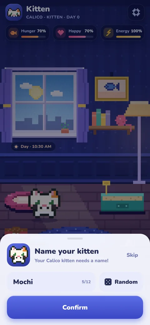 Name your kitten sheet
