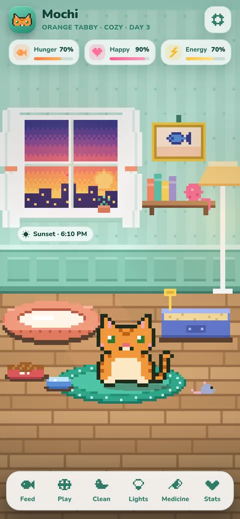 Mint theme at sunset